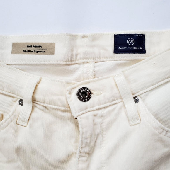 NWOT AG Adriano Goldschmied Cream Corduroy Jeans - Picture 4 of 5